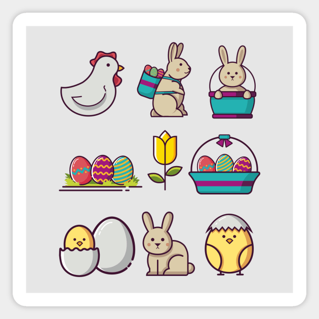 Easter / Spring Collection with sweet Easter Icons Sticker by derE